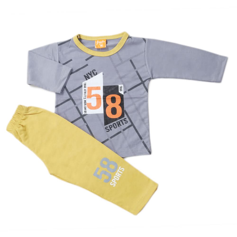 Boys Full Sleeves Suit - Grey, Kids, Boys Sets And Suits, Chase Value, Chase Value