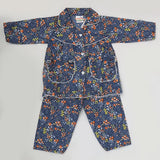 Girls Full Sleeves Night Suit - Navy Blue, Kids, Girls Sets And Suits, Chase Value, Chase Value