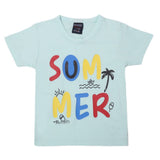 Boys Half Sleeves T-Shirt - Cyan, Kids, Boys T-Shirts, Chase Value, Chase Value