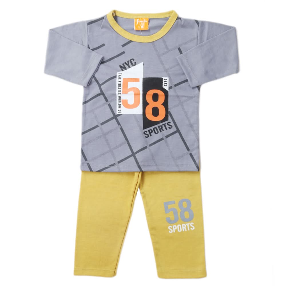 Boys Full Sleeves Suit - Grey, Kids, Boys Sets And Suits, Chase Value, Chase Value