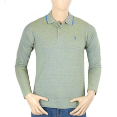 Men's Full Sleeves Polo T-Shirt - Light Green, Men's T-Shirts & Polos, Chase Value, Chase Value