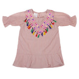 Newborn Girls Frock A.L 5503-A - Brown, Kids, NB Girls Frocks, Chase Value, Chase Value