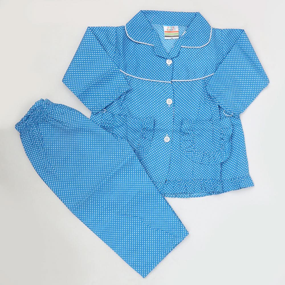 Girls Full Sleeves Night Suit - Blue, Kids, Girls Sets And Suits, Chase Value, Chase Value