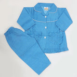 Girls Full Sleeves Night Suit - Blue, Kids, Girls Sets And Suits, Chase Value, Chase Value