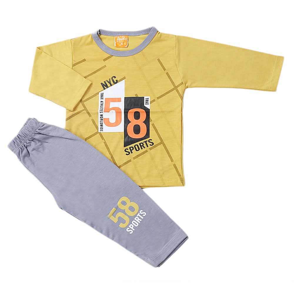 Boys Full Sleeves Suit - Mustard, Kids, Boys Sets And Suits, Chase Value, Chase Value