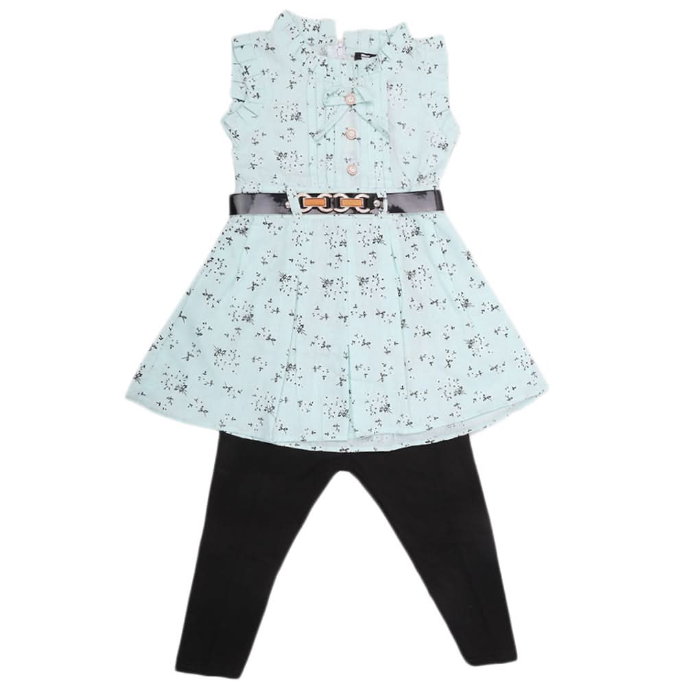 Girls Half Sleeves Suit 1515 16-20 - Cyan, Kids, Girls Sets And Suits, Chase Value, Chase Value