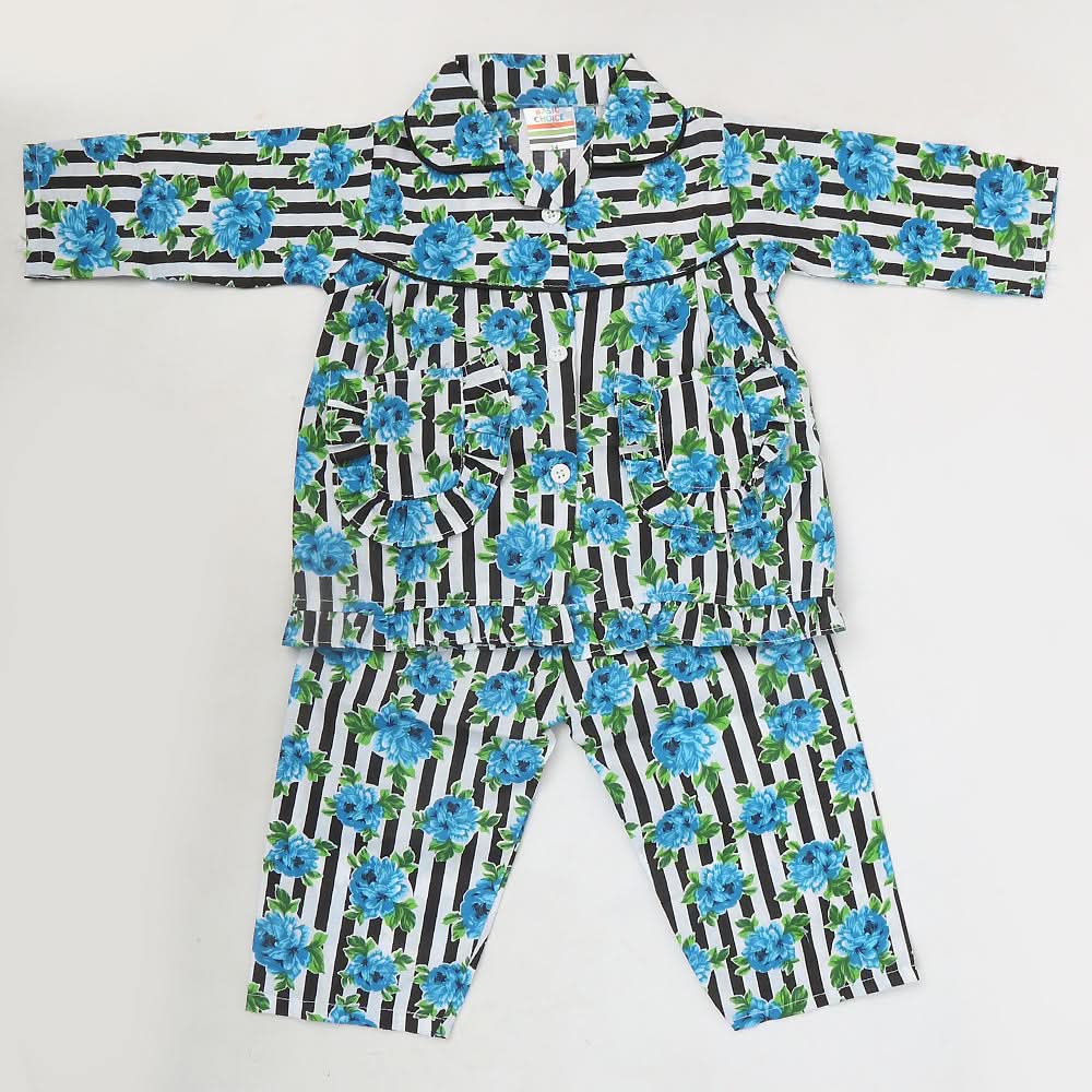 Girls Full Sleeves Night Suit - Blue, Kids, Girls Sets And Suits, Chase Value, Chase Value
