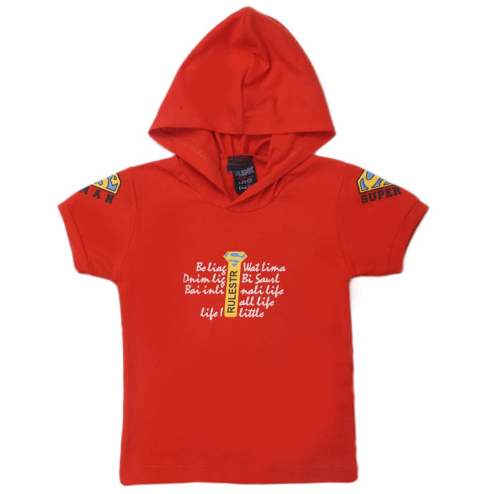 Boys Half Sleeves T-Shirt - Rust, Kids, Boys T-Shirts, Chase Value, Chase Value