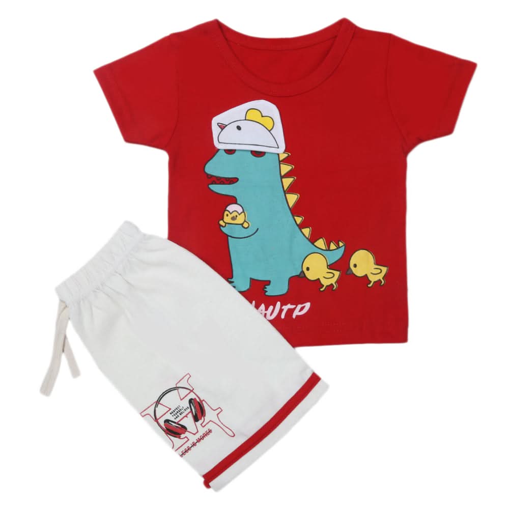 Boys Half Sleeves Suit - Red, Kids, Boys Sets And Suits, Chase Value, Chase Value