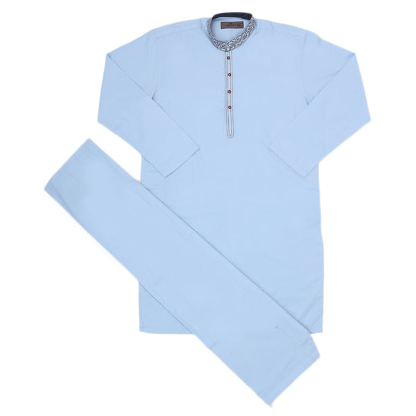 Eminent Embroidered Kurta Shalwar For Boys - Blue, Kids, Boys Shalwar Kameez, Eminent, Chase Value