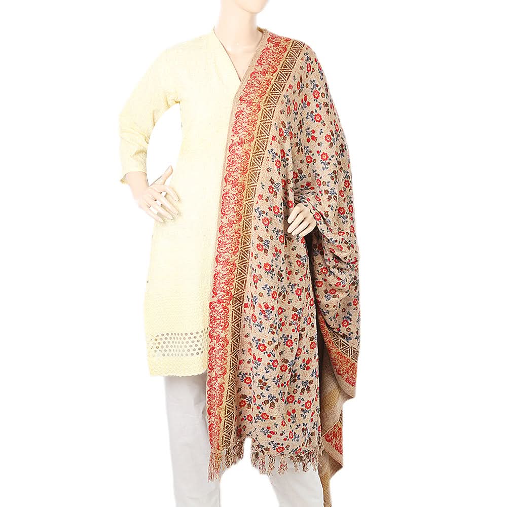 Women Velvet Print  Peoar Shawl - Multi - J, Women, Shawls And Scarves, Chase Value, Chase Value