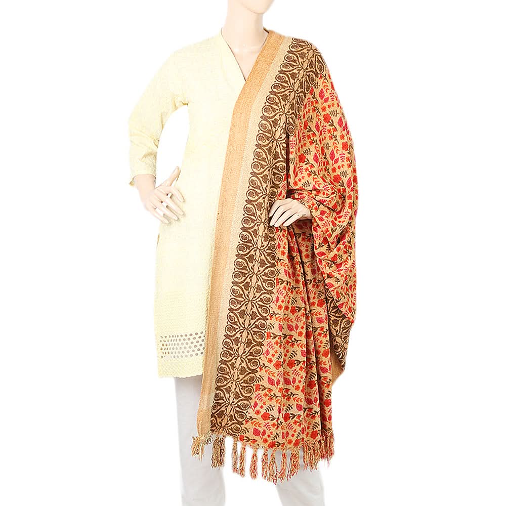 Women Velvet Print  Peoar Shawl - Multi - K, Women, Shawls And Scarves, Chase Value, Chase Value