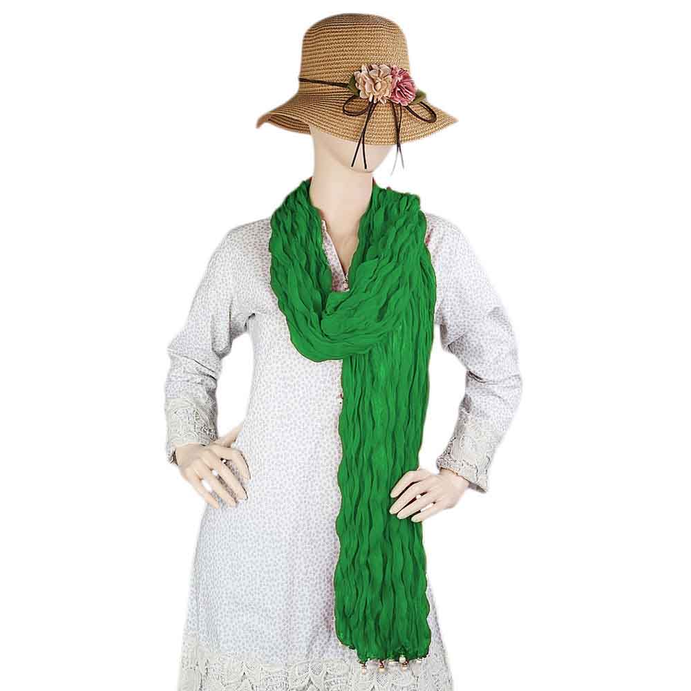 14th August Crinkle Dupatta For Women's - Green - test-store-for-chase-value