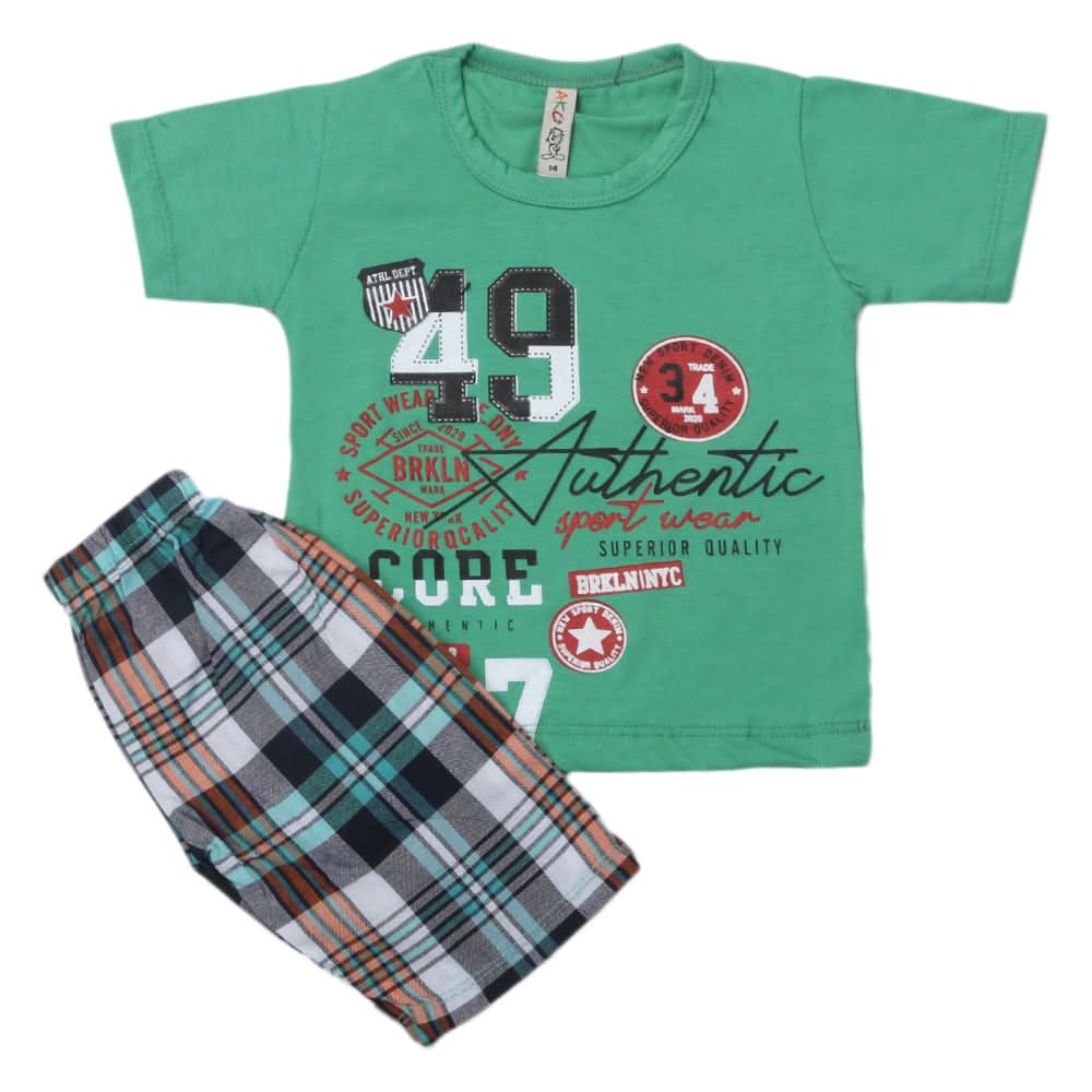 Boys Half Sleeves Suit - Green, Kids, Boys Sets And Suits, Chase Value, Chase Value
