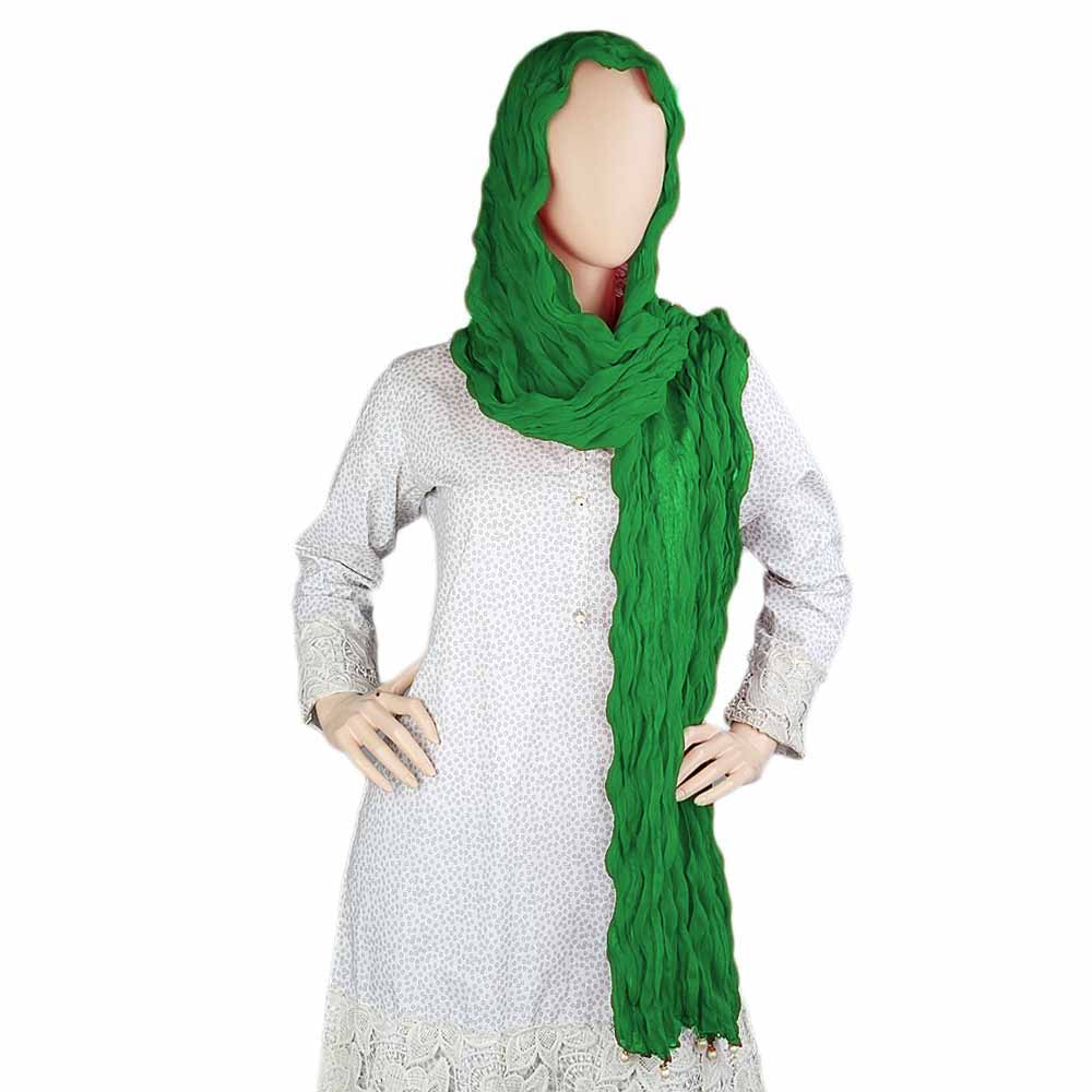 14th August Crinkle Dupatta For Women's - Green - test-store-for-chase-value