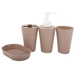 Bathroom Toiletries Set 4 Pcs - Brown, Home & Lifestyle, Storage Boxes, Chase Value, Chase Value