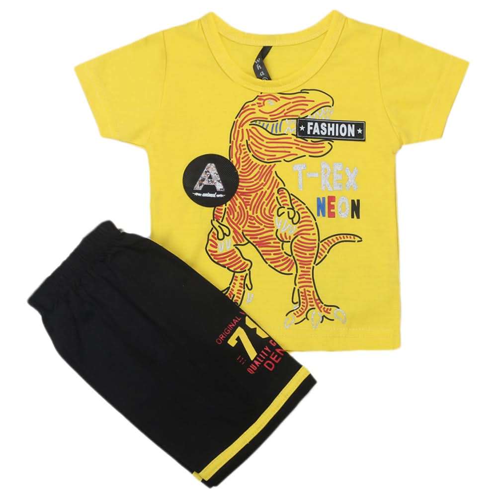Boys Half Sleeves Suit - Yellow, Kids, Boys Sets And Suits, Chase Value, Chase Value