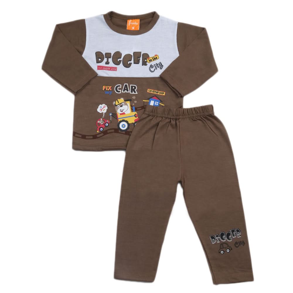 Boys Full Sleeves Suit - Dark Brown, Kids, Boys Sets And Suits, Chase Value, Chase Value