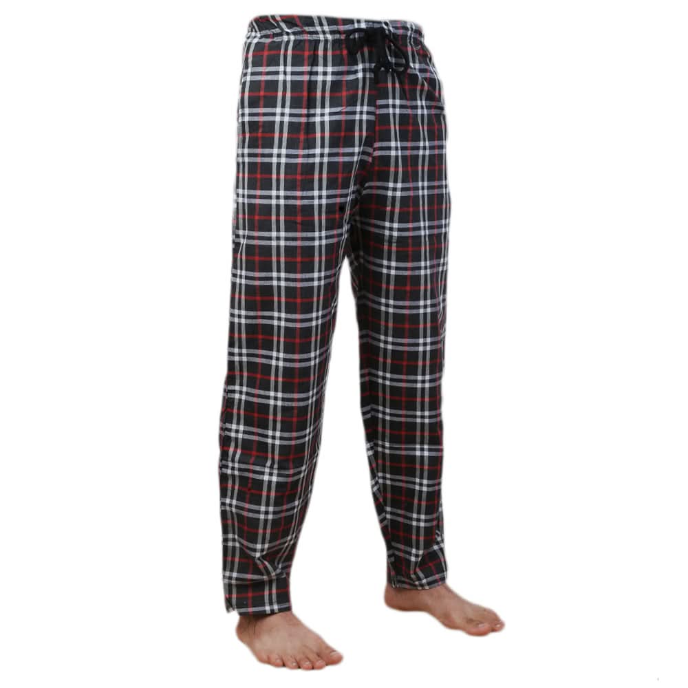 Men's Yarn Dyed Woven Pyjama - Black, Men, Lowers And Sweatpants, Chase Value, Chase Value
