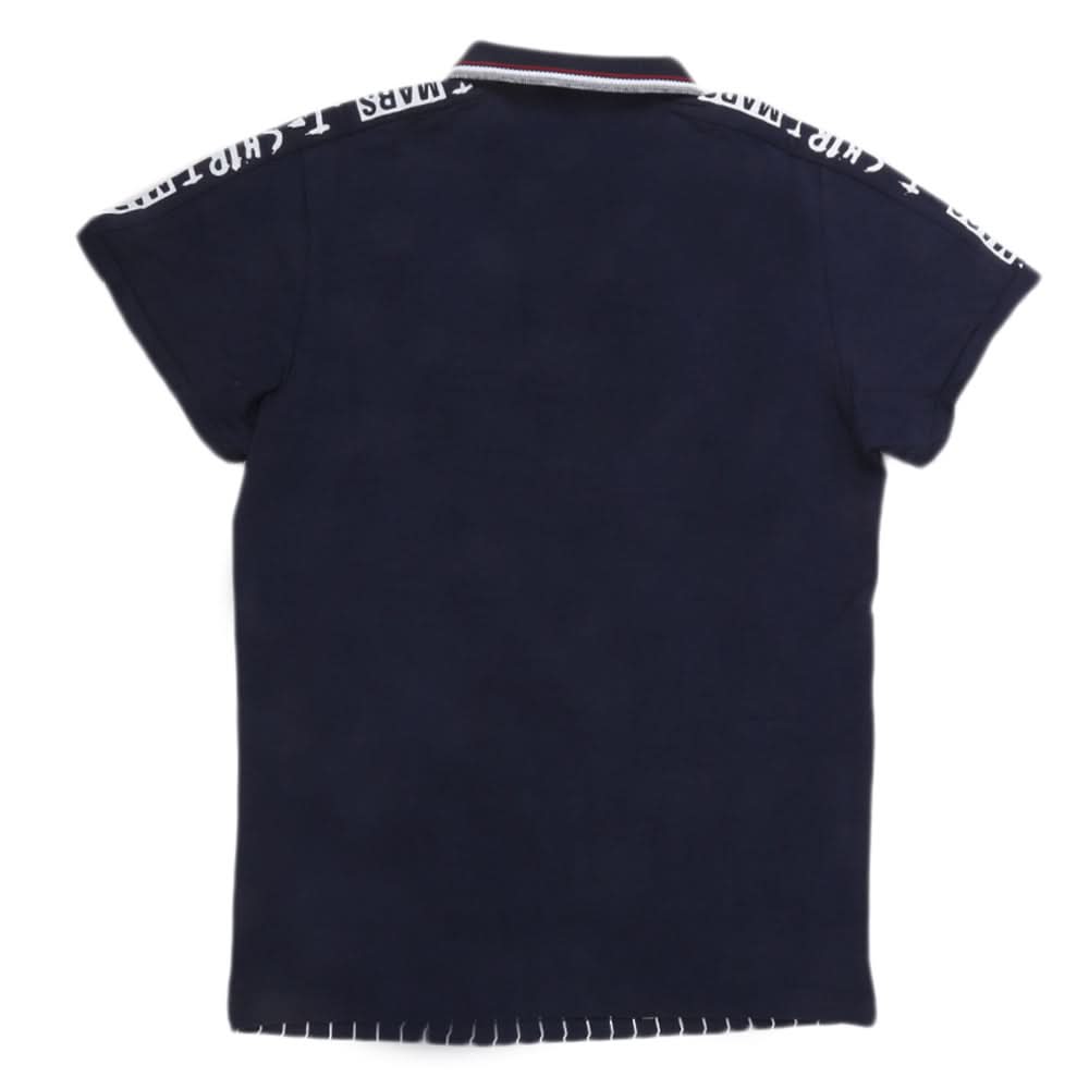 Boys Half Sleeves Round Neck T-Shirt - Navy Blue, Kids, Boys T-Shirts, Chase Value, Chase Value