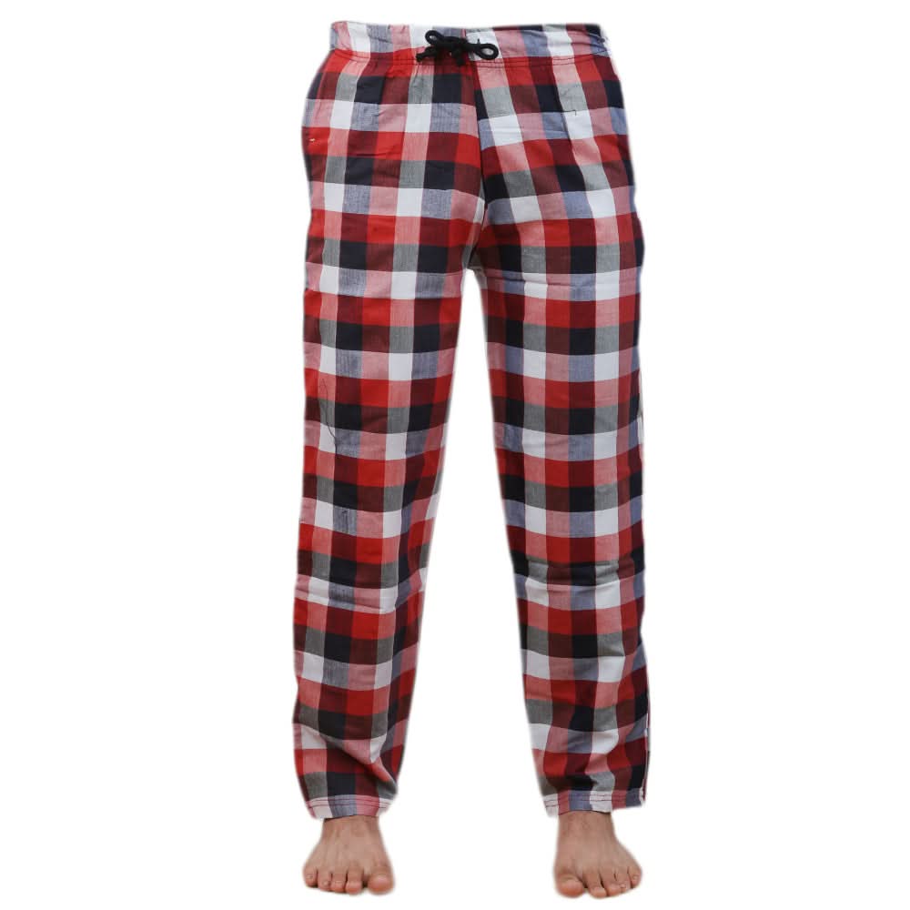 Men's Yarn Dyed Woven Pyjama - Maroon, Men, Lowers And Sweatpants, Chase Value, Chase Value