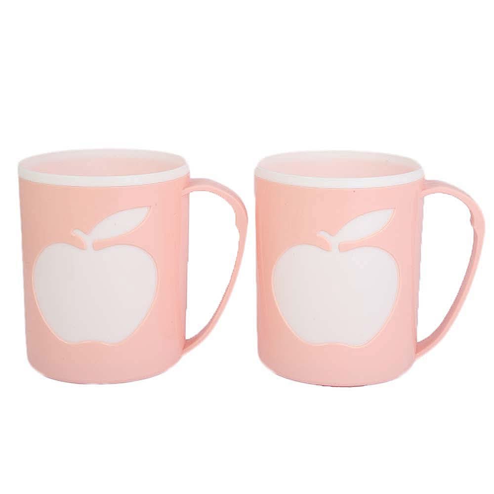 Fancy Mug 2 Pieces - Peach, Home & Lifestyle, Glassware & Drinkware, Chase Value, Chase Value
