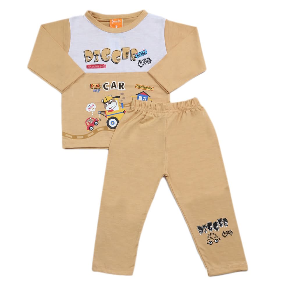 Boys Full Sleeves Suit - Camel, Kids, Boys Sets And Suits, Chase Value, Chase Value