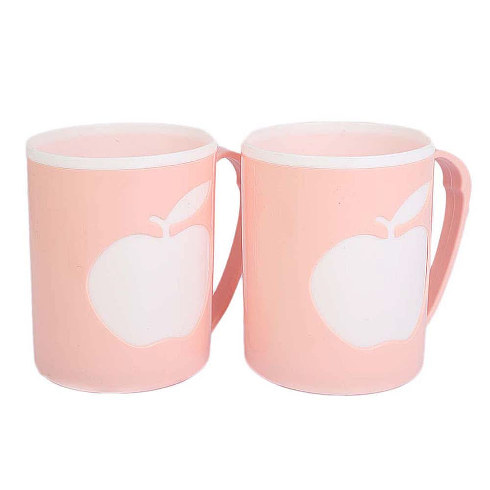 Fancy Mug 2 Pieces - Peach, Home & Lifestyle, Glassware & Drinkware, Chase Value, Chase Value