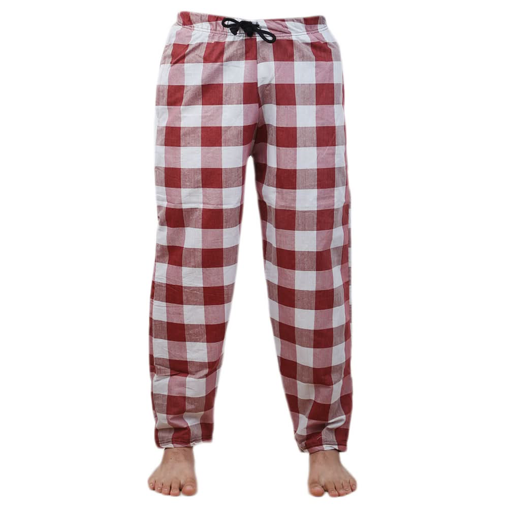 Men's Yarn Dyed Woven Pyjama - Red, Men, Lowers And Sweatpants, Chase Value, Chase Value
