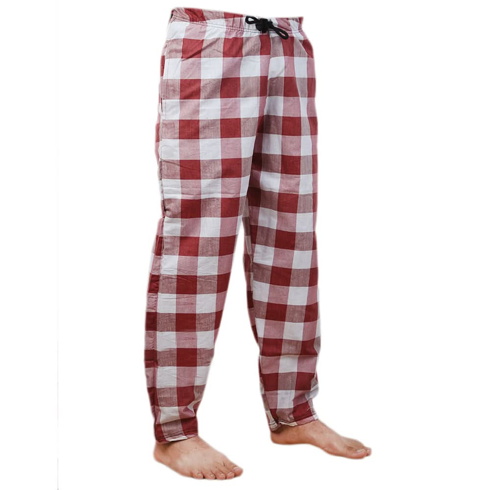 Men's Yarn Dyed Woven Pyjama - Red, Men, Lowers And Sweatpants, Chase Value, Chase Value