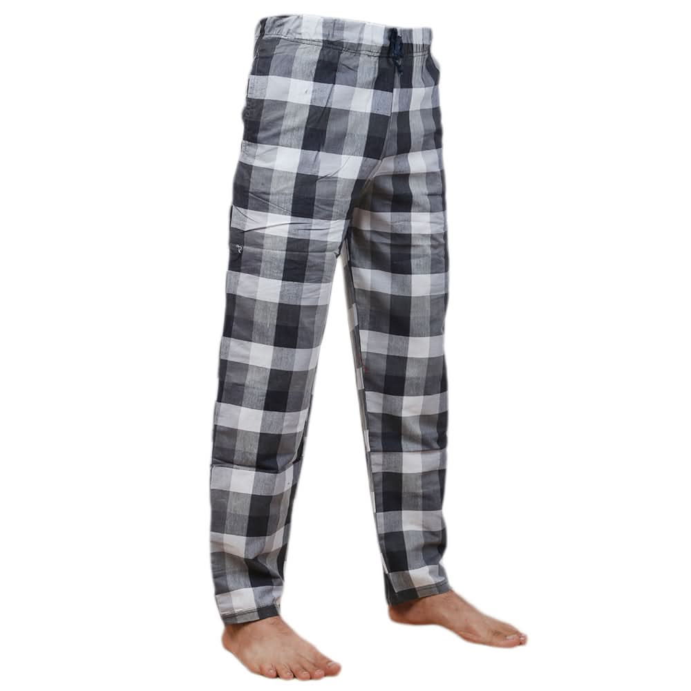 Men's Yarn Dyed Woven Pyjama - Dark Grey, Men, Lowers And Sweatpants, Chase Value, Chase Value