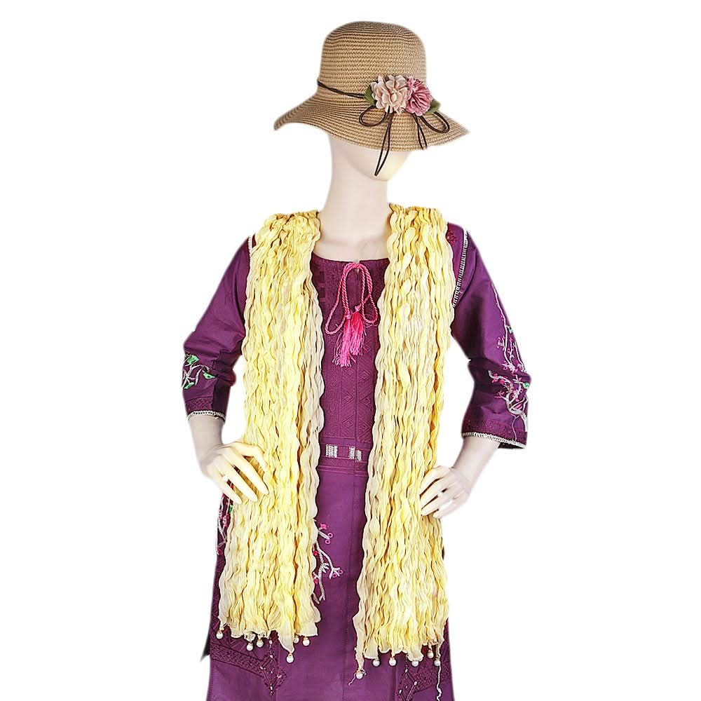 Women's Chiffon Dupatta - Yellow, Women, Dupatta, Chase Value, Chase Value