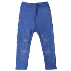 Girls Stone Denim Tights - Blue, Kids, Tights Leggings And Pajama, Chase Value, Chase Value
