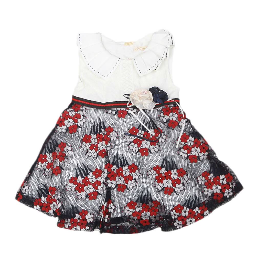 Newborn Girls Frock - Navy Blue, Kids, NB Girls Frocks, Chase Value, Chase Value