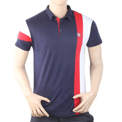 Men's Half Sleeves Fancy Polo T-Shirt - Navy Blue, Men, T-Shirts And Polos, Chase Value, Chase Value