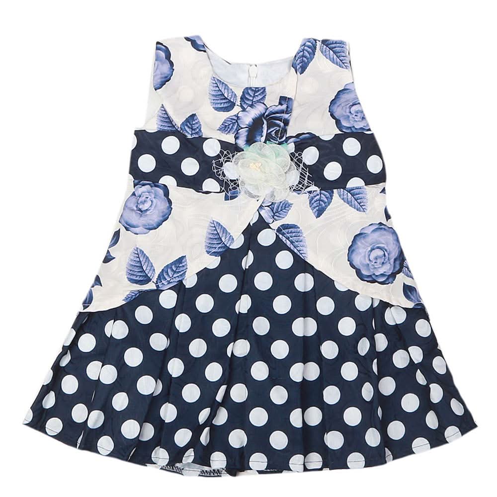 Newborn Girls Frock - Navy Blue, Kids, NB Girls Frocks, Chase Value, Chase Value