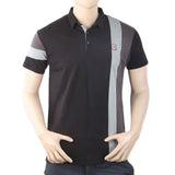 Men's Half Sleeves Fancy Polo T-Shirt - Black, Men, T-Shirts And Polos, Chase Value, Chase Value