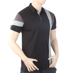 Men's Half Sleeves Fancy Polo T-Shirt - Black, Men, T-Shirts And Polos, Chase Value, Chase Value