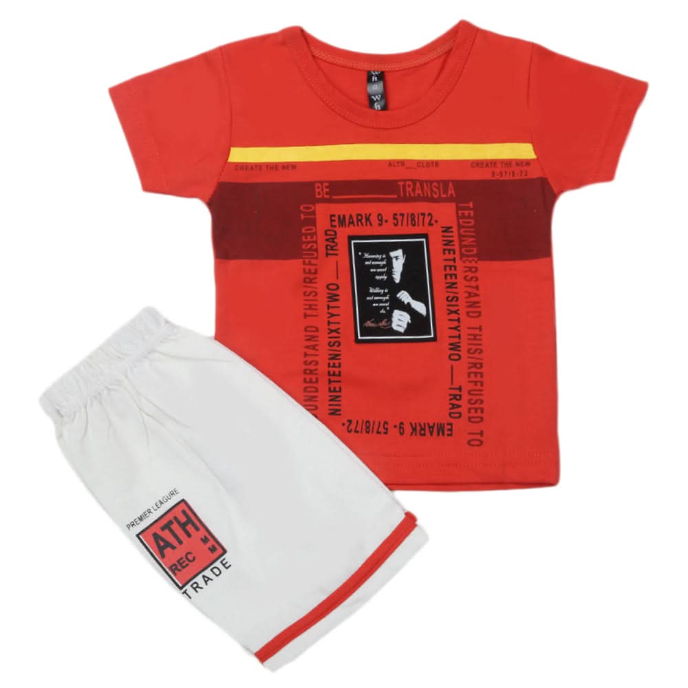 Boys Half Sleeves Suit - Red, Kids, Boys Sets And Suits, Chase Value, Chase Value