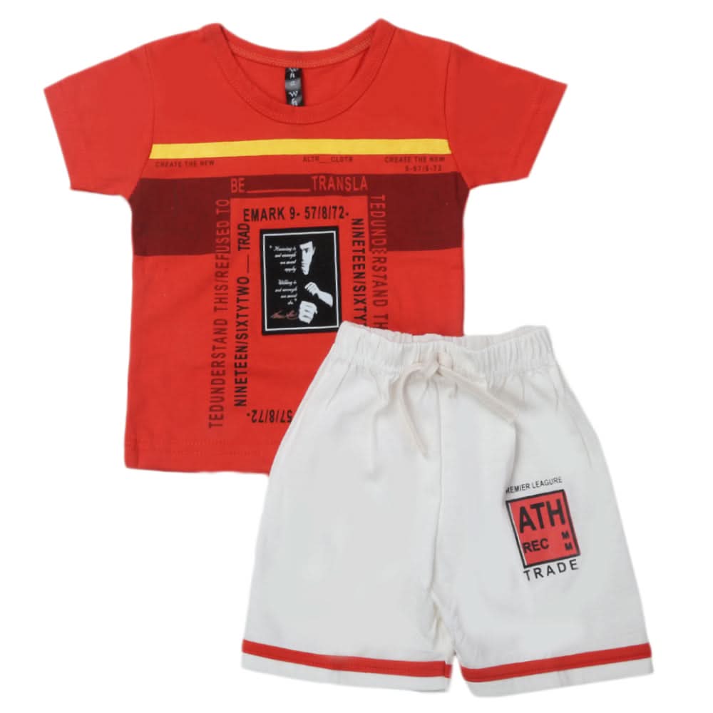 Boys Half Sleeves Suit - Red, Kids, Boys Sets And Suits, Chase Value, Chase Value