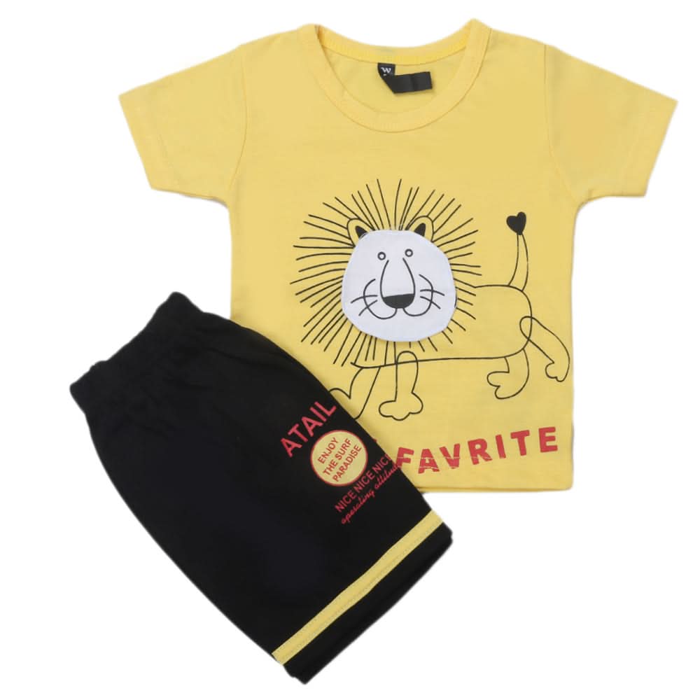 Boys Half Sleeves Suit - Yellow, Kids, Boys Sets And Suits, Chase Value, Chase Value