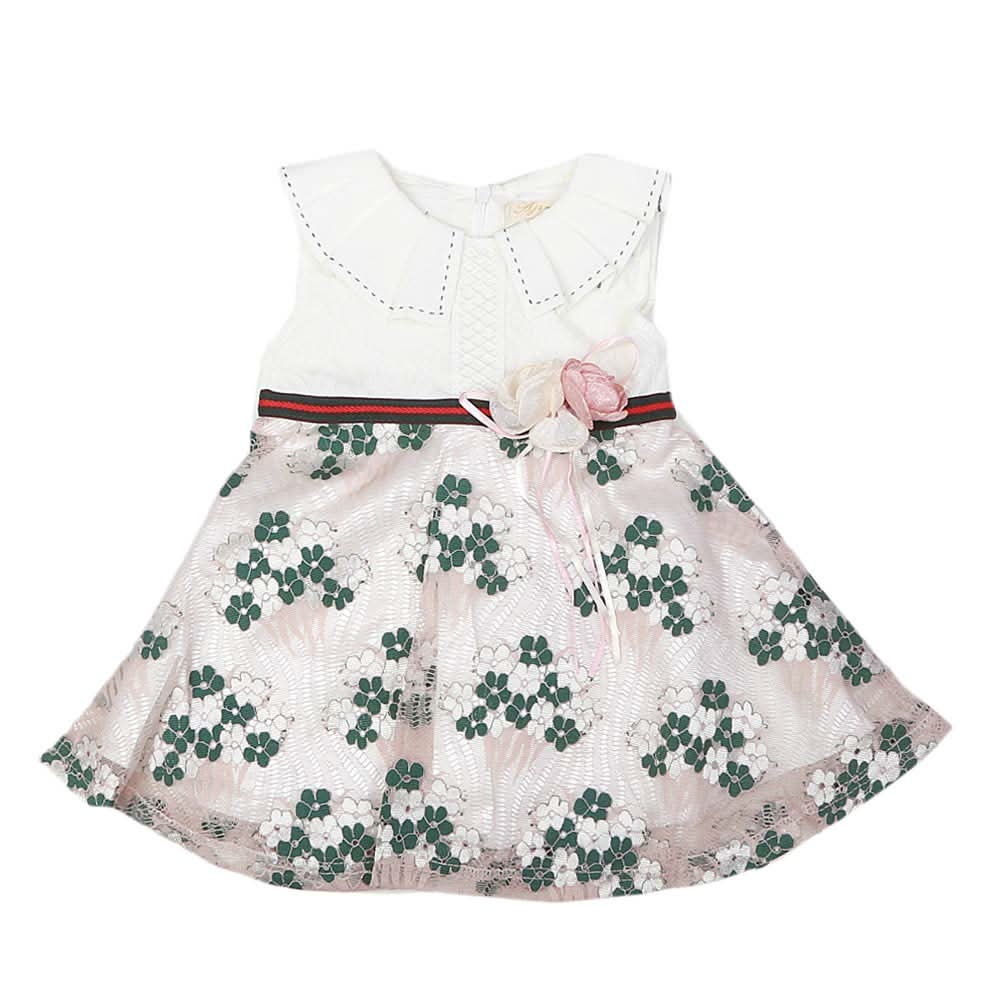 Newborn Girls Frock - Steel Green, Kids, NB Girls Frocks, Chase Value, Chase Value