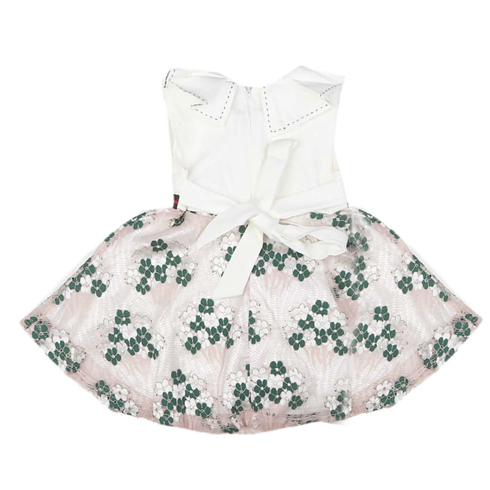 Newborn Girls Frock - Steel Green, Kids, NB Girls Frocks, Chase Value, Chase Value