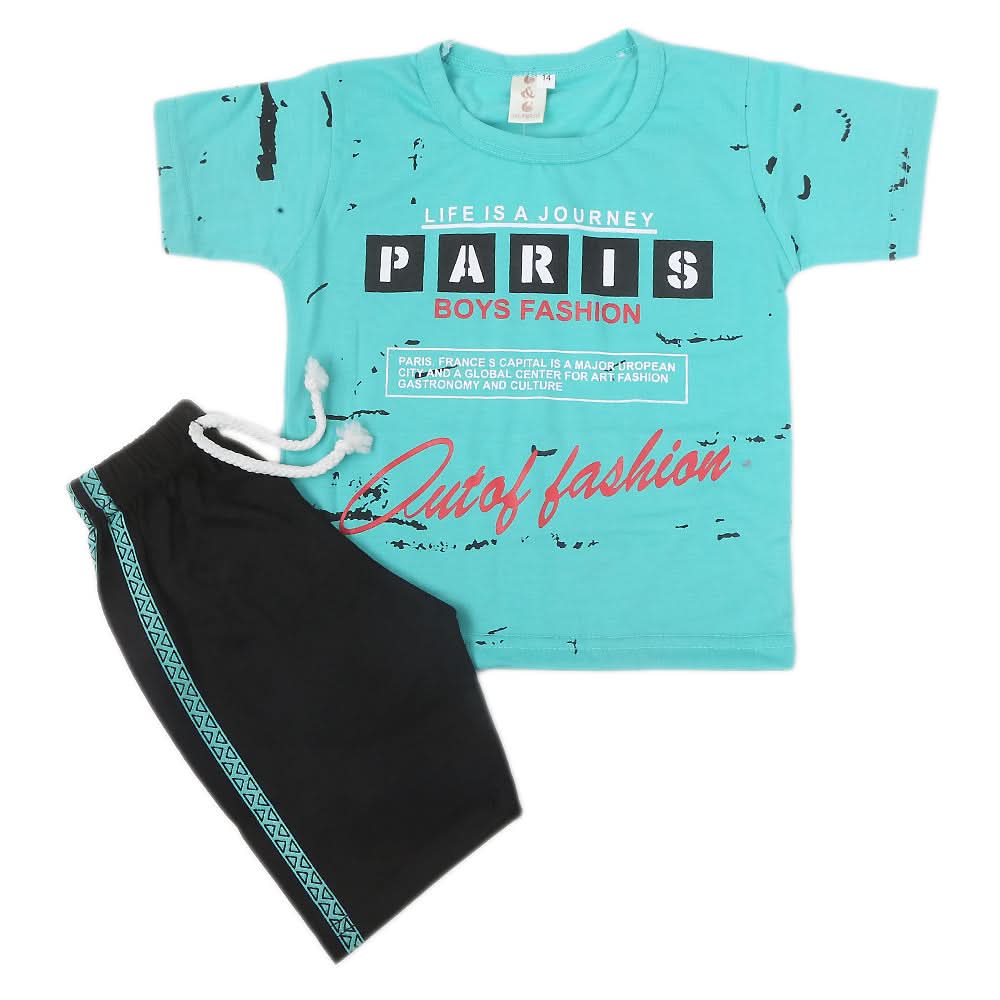 Boys Half Sleeves Suit - Sky Blue, Kids, Boys Sets And Suits, Chase Value, Chase Value