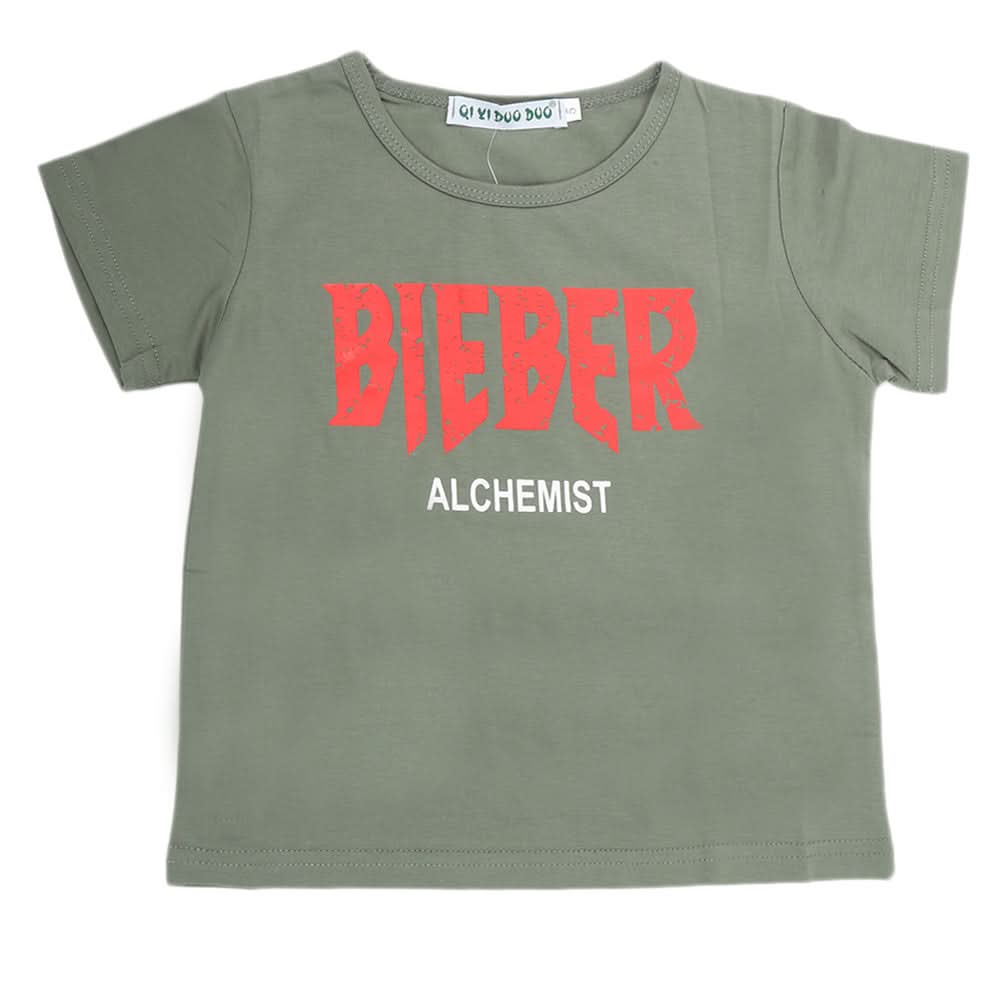 Boys Half Sleeves T-Shirt - Green, Kids, Boys T-Shirts, Chase Value, Chase Value