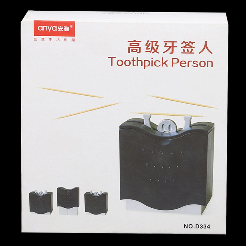 Toothpick Person Holder - Black, Home & Lifestyle, Storage Boxes, Chase Value, Chase Value