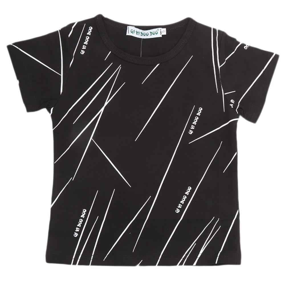 Boys Half Sleeves T-Shirt - Black, Kids, Boys T-Shirts, Chase Value, Chase Value