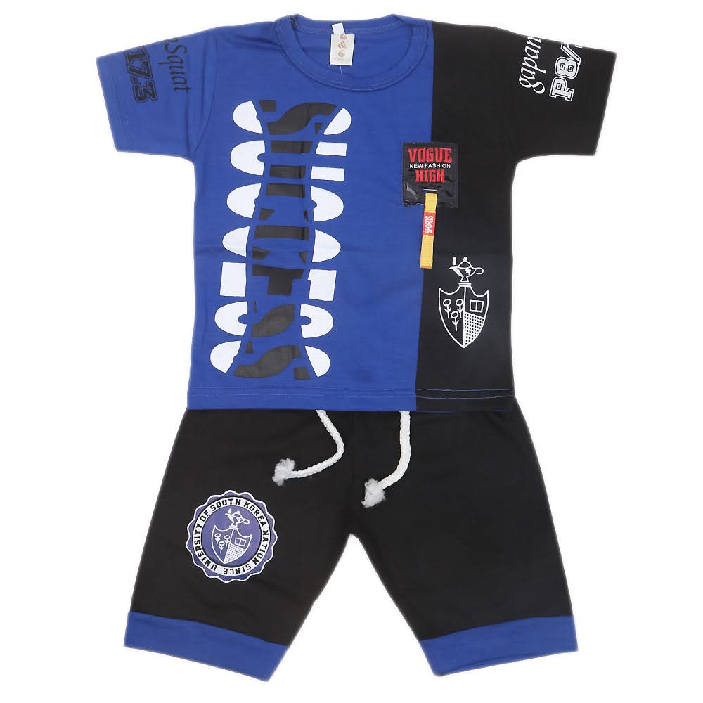 Boys Half Sleeves Suit - Royal Blue, Kids, Boys Sets And Suits, Chase Value, Chase Value