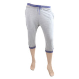 Mens Yarn Dyed Knitted 3Qtr - Light Grey, Men, Shorts, Chase Value, Chase Value