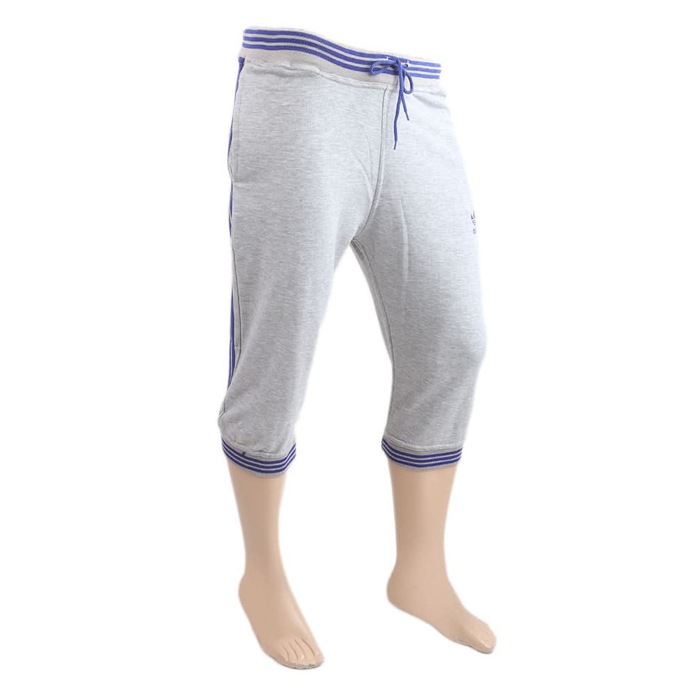 Mens Yarn Dyed Knitted 3Qtr - Light Grey, Men, Shorts, Chase Value, Chase Value